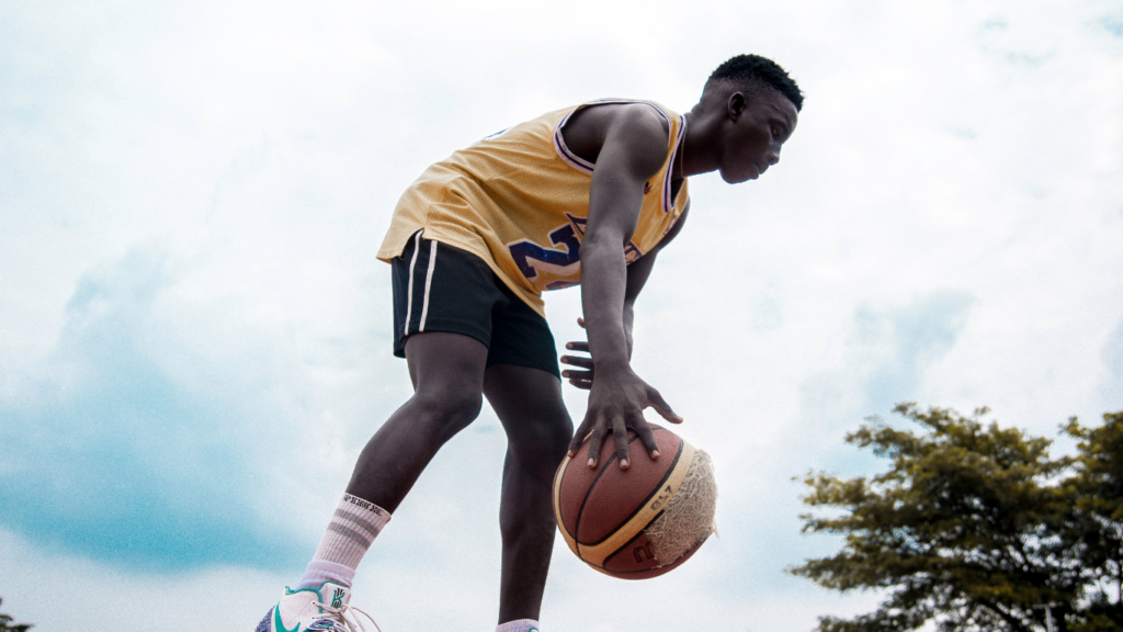 man wearing jersey basketball