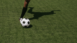 a person and soccer ball