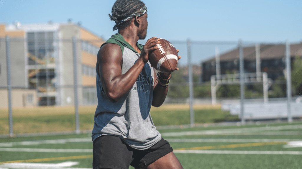 image of a football player in the field