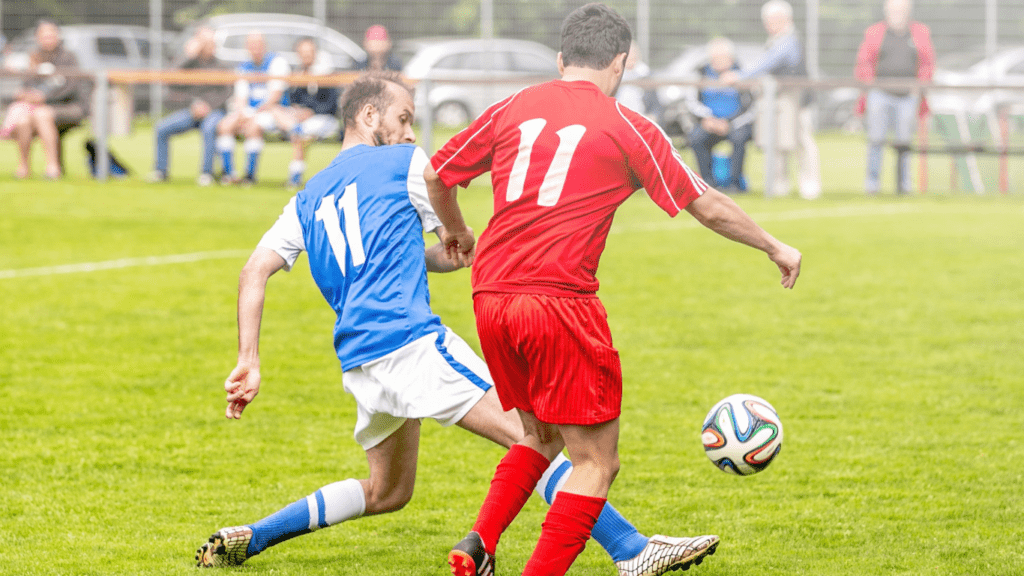 a person playing soccer