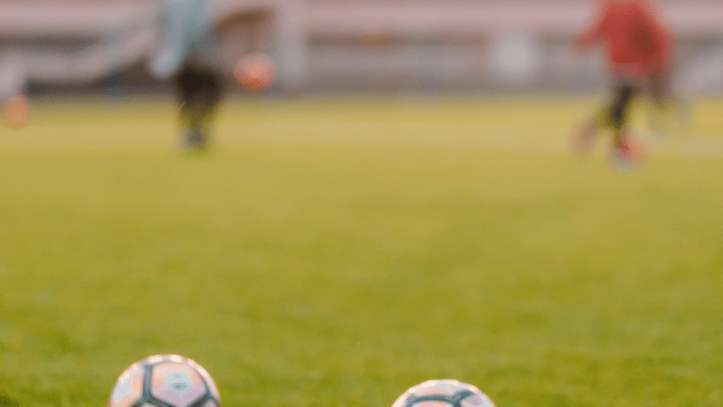 a soccer ball at the field