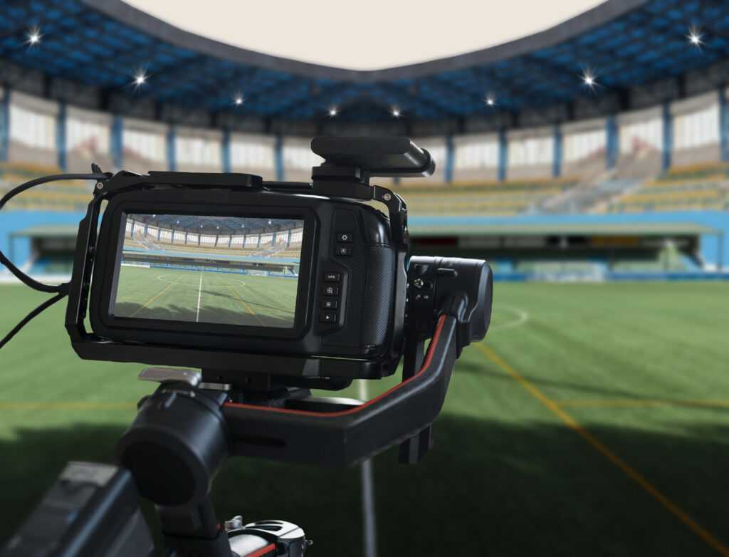 sport news with camera recording