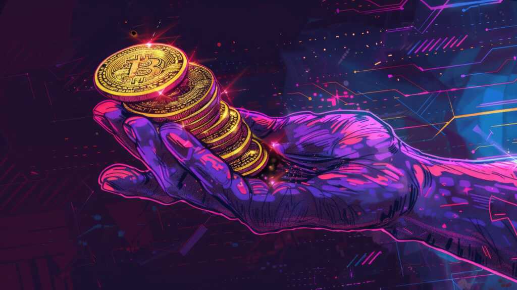 cyberpunk bitcoin illustration