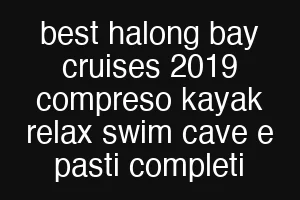 best halong bay cruises 2019 compreso kayak relax swim cave e pasti completi